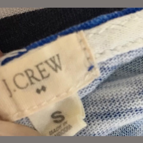 J Crew color block stripe 3/4 sleeve top -sz S - Picture 4 of 4